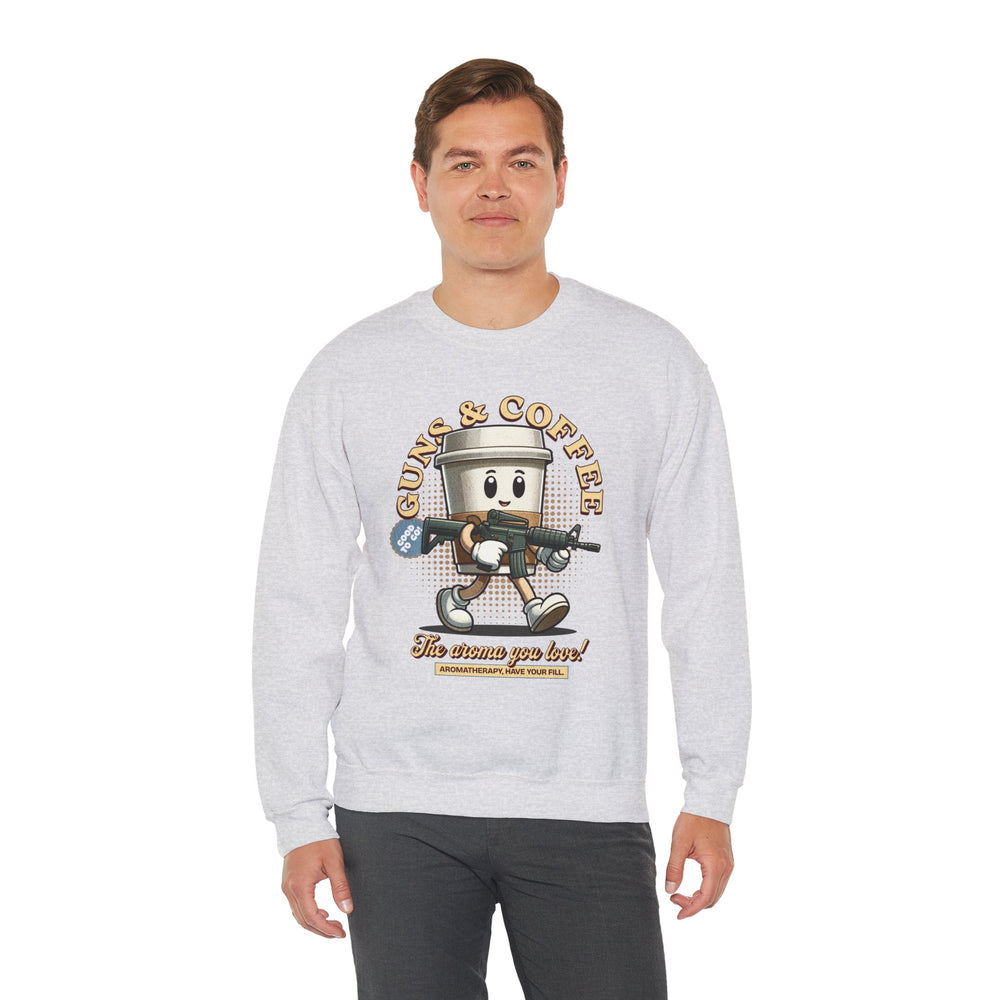 GUNS AND COFFEE VINTAGE SWEATSHIRT