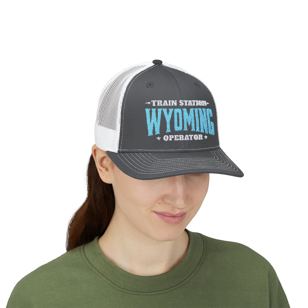 TRAIN STATION WYOMING SNAP TRUCKER HAT