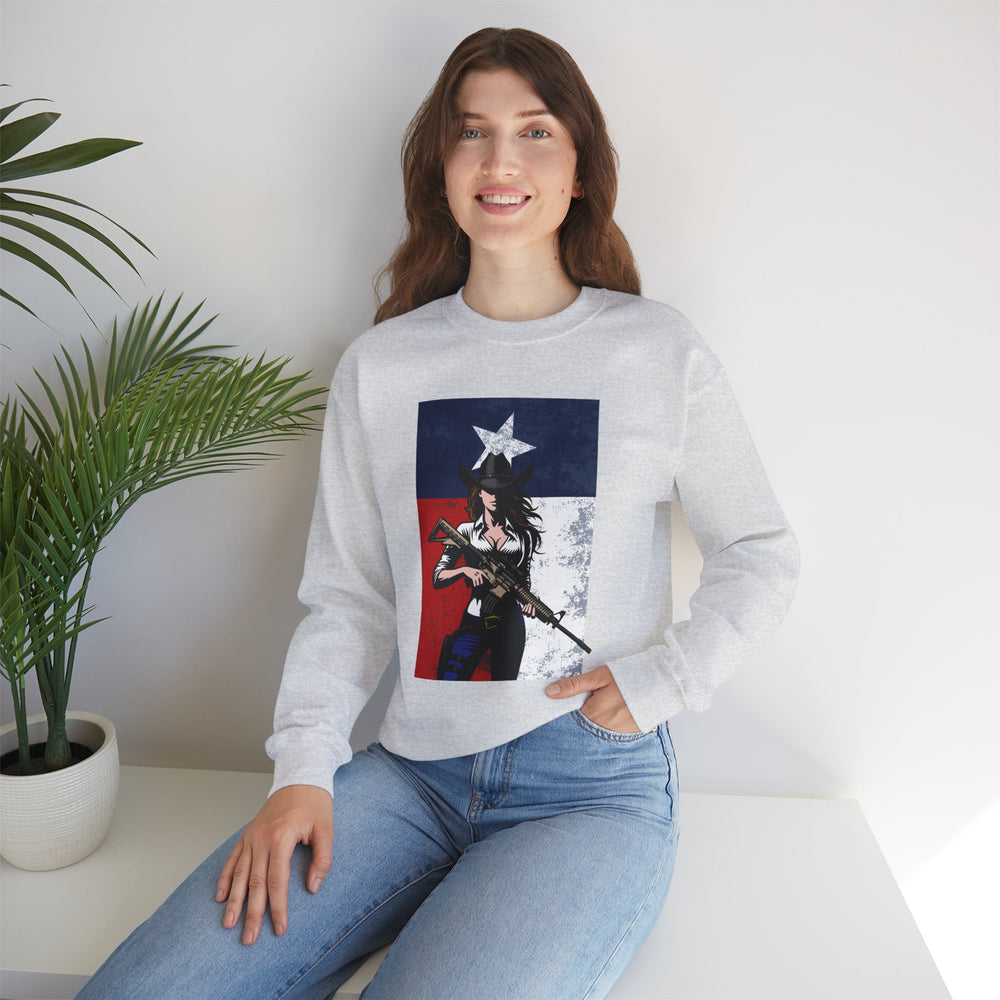 COWGIRL TEXAS FLAG SWEATSHIRT