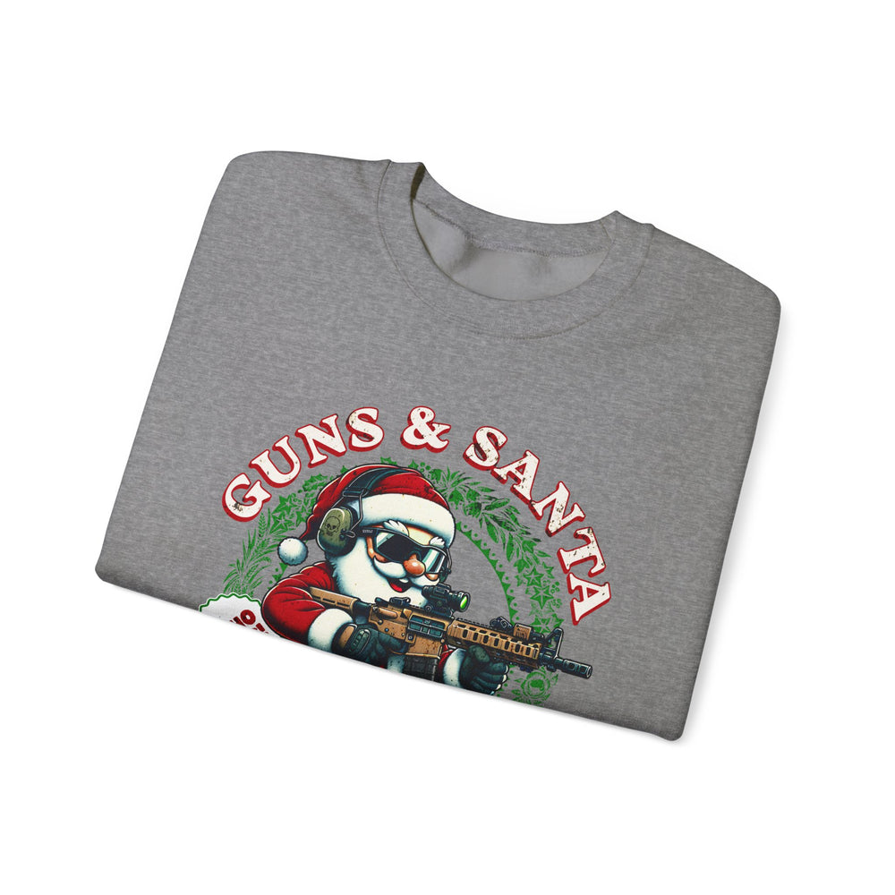 GUNS AND SANTA SWEATSHIRT