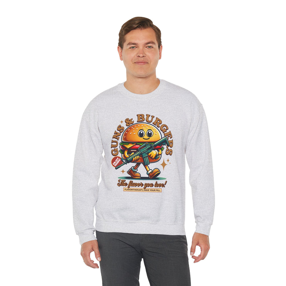 GUNS AND BURGERS VINTAGE SWEATSHIRT