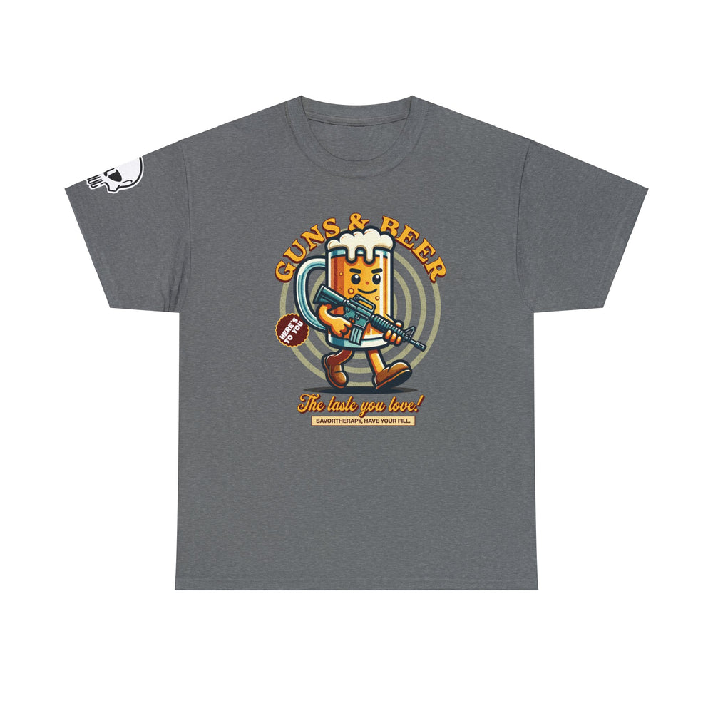 GUNS AND BEER VINTAGE T SHIRT