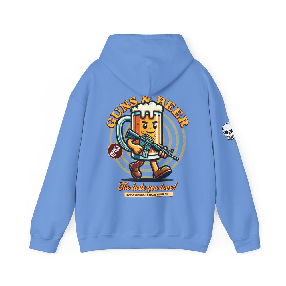 GUNS AND BEER VINTAGE HOODIE