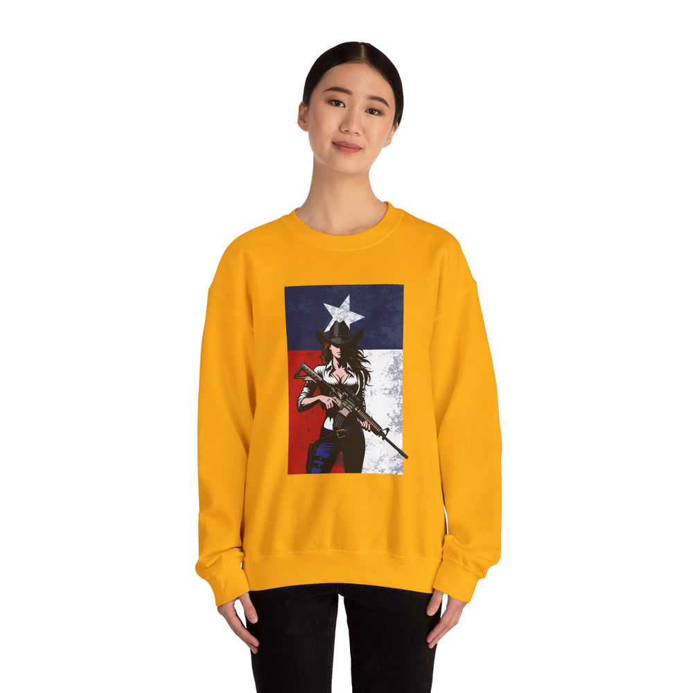 COWGIRL TEXAS FLAG SWEATSHIRT