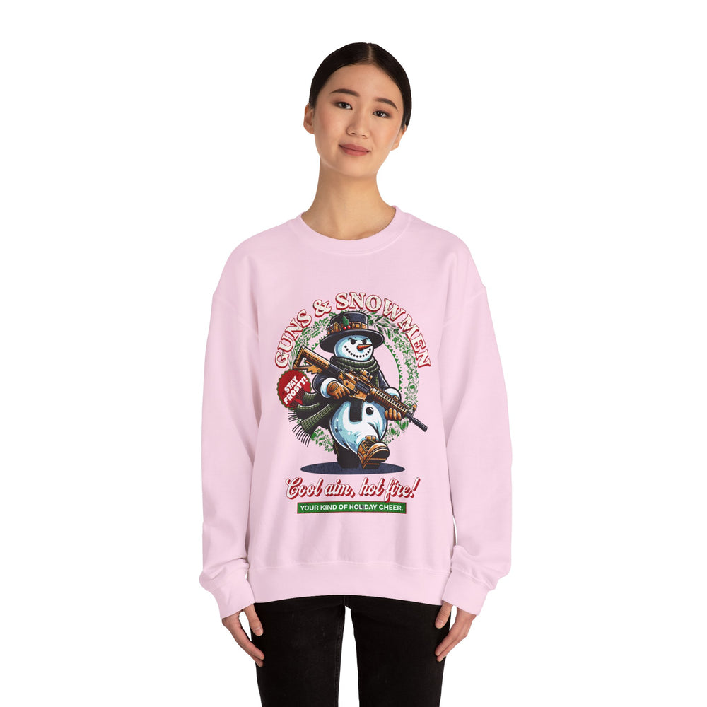 GUNS AND SNOWMEN XMAS SWEATSHIRT