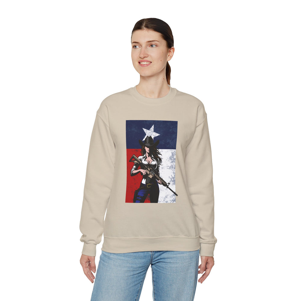 COWGIRL TEXAS FLAG SWEATSHIRT