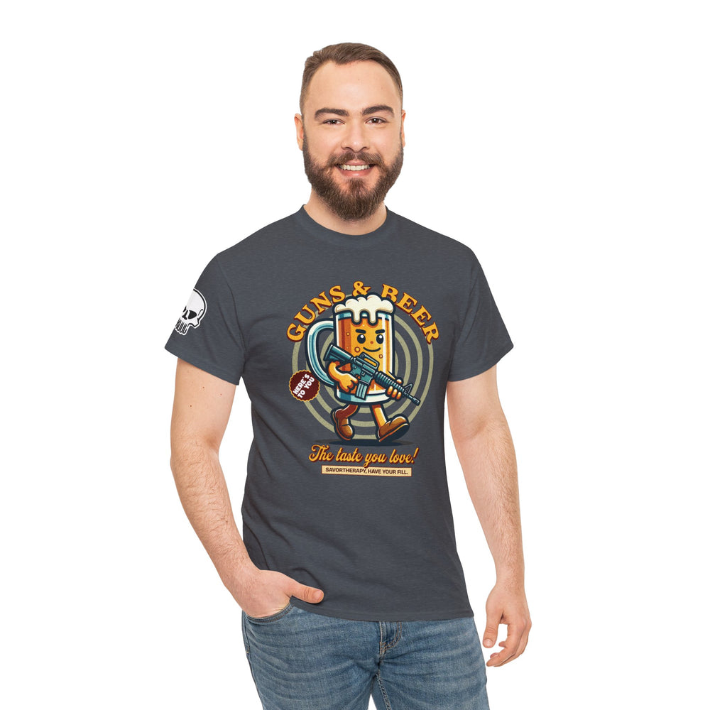 GUNS AND BEER VINTAGE T SHIRT