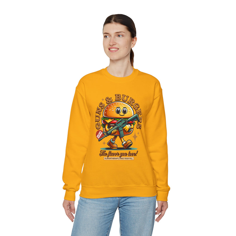 GUNS AND BURGERS VINTAGE SWEATSHIRT