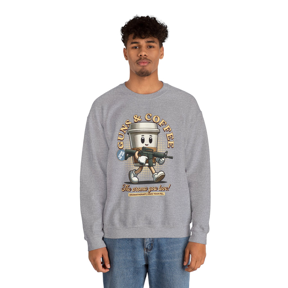 GUNS AND COFFEE VINTAGE SWEATSHIRT