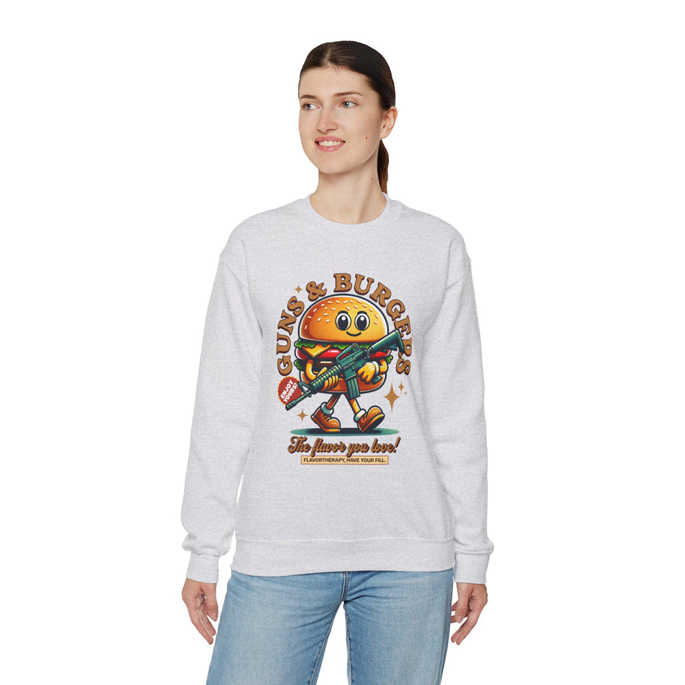 GUNS AND BURGERS VINTAGE SWEATSHIRT