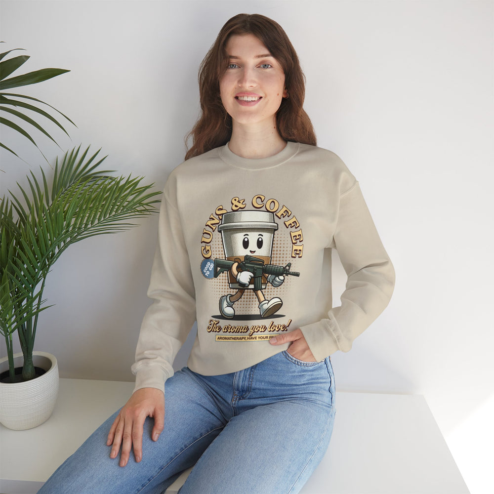 GUNS AND COFFEE VINTAGE SWEATSHIRT