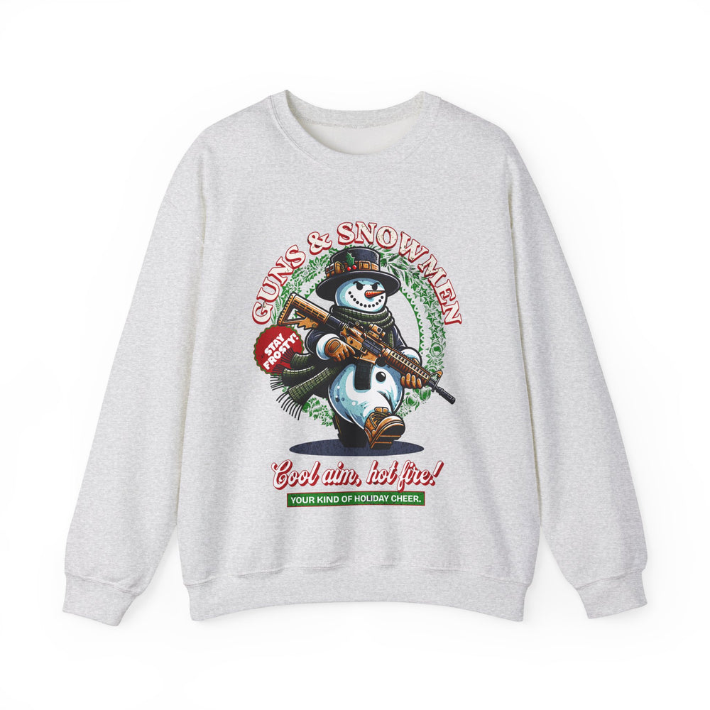 GUNS AND SNOWMEN XMAS SWEATSHIRT