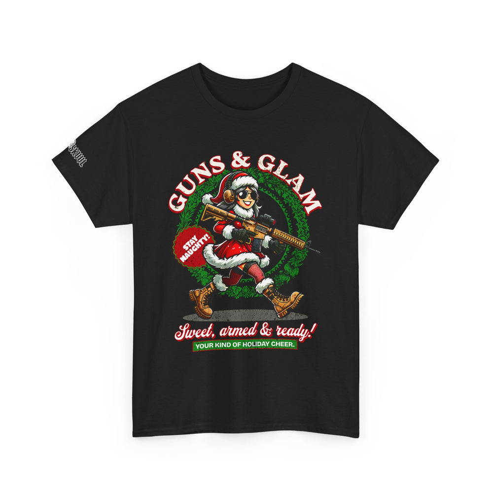 GUNS AND GLAM XMAS T SHIRT