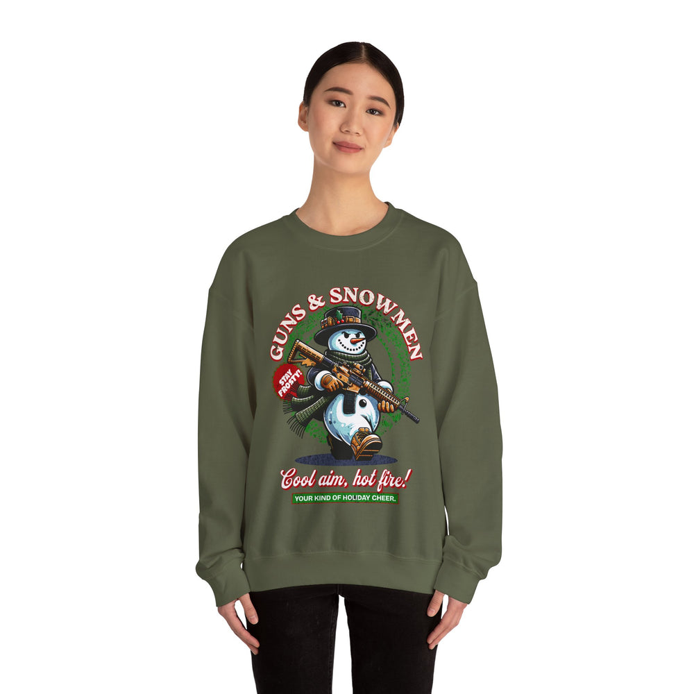 GUNS AND SNOWMEN XMAS SWEATSHIRT