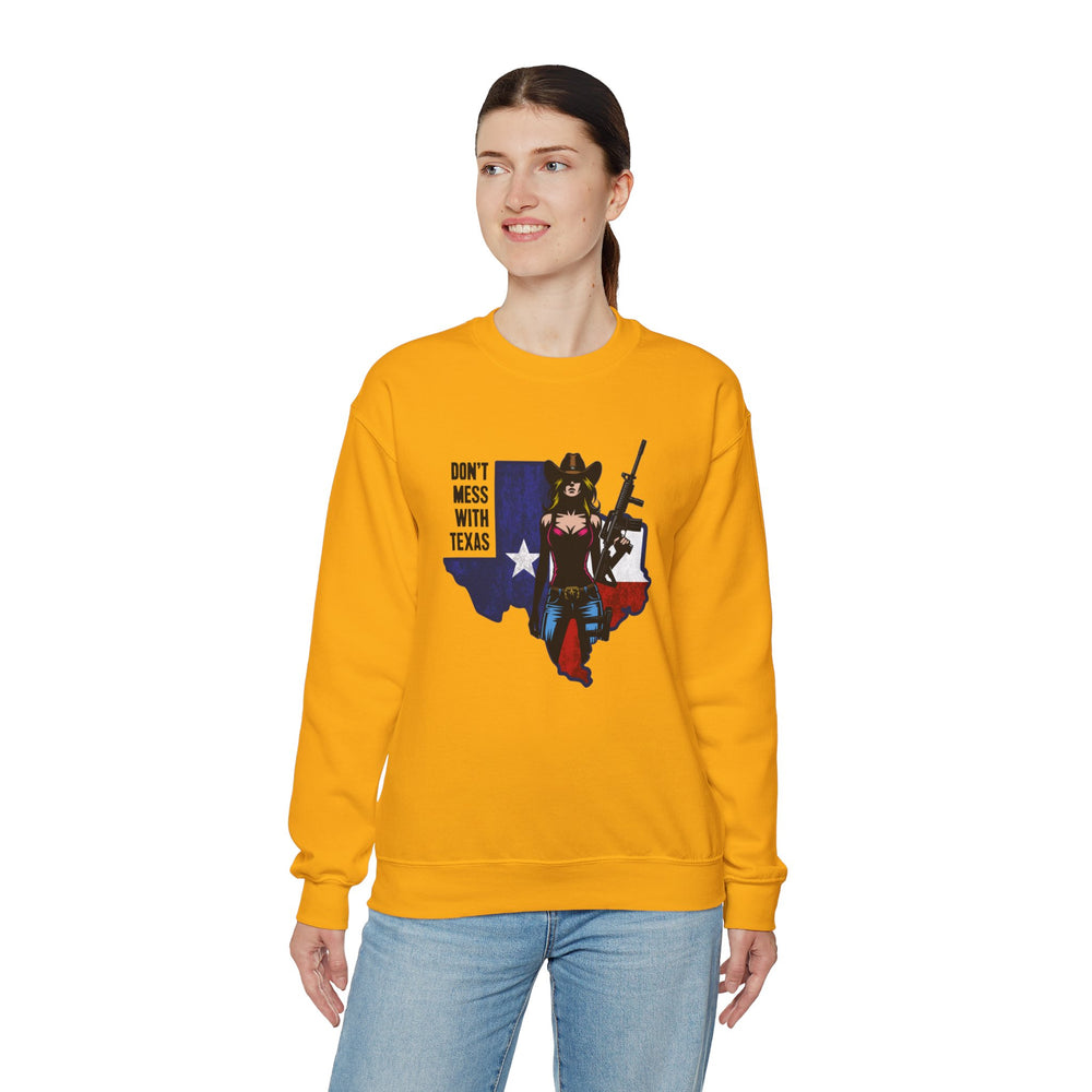 COWGIRL DON'T MESS WITH TEXAS SWEATSHIRT