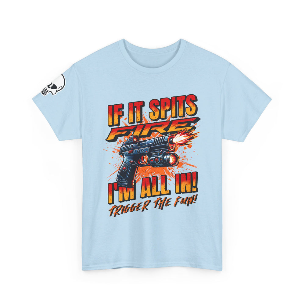 TACTICAL GUN SPITTING FIRE T SHIRT