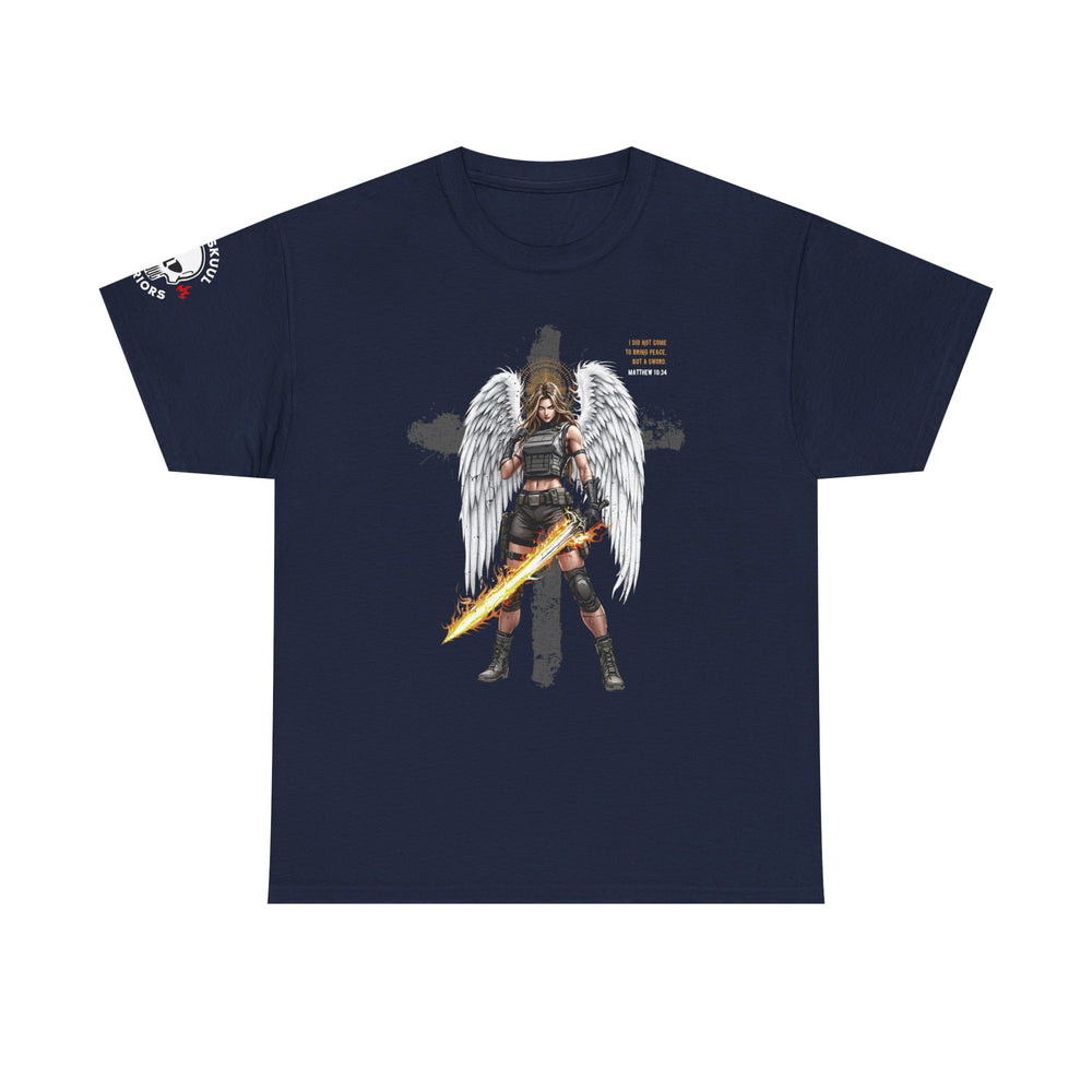 FEMALE ARCHANGEL MATTHEW 10:34 T SHIRT