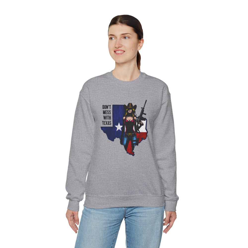 COWGIRL DON'T MESS WITH TEXAS SWEATSHIRT