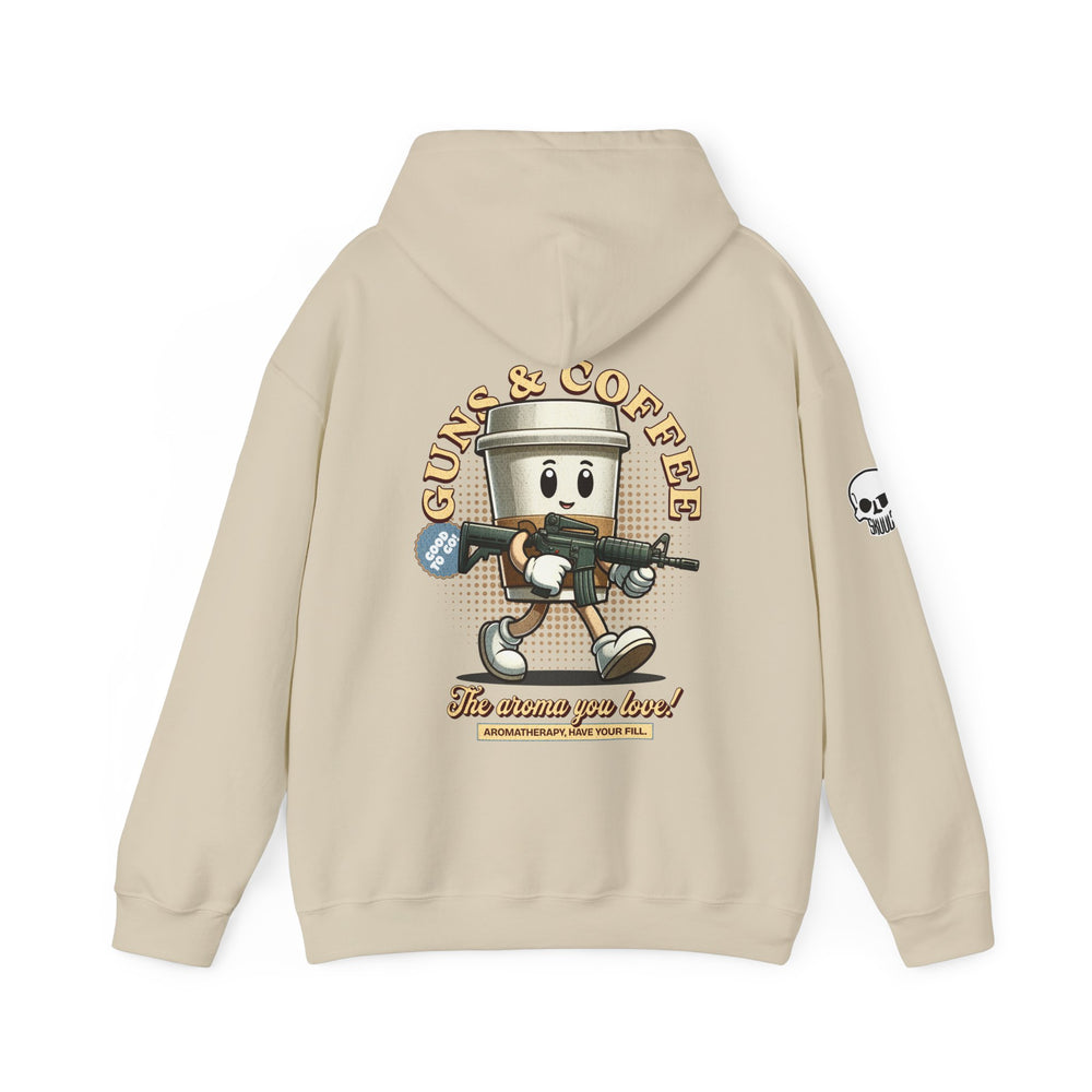 GUNS AND COFFEE VINTAGE HOODIE