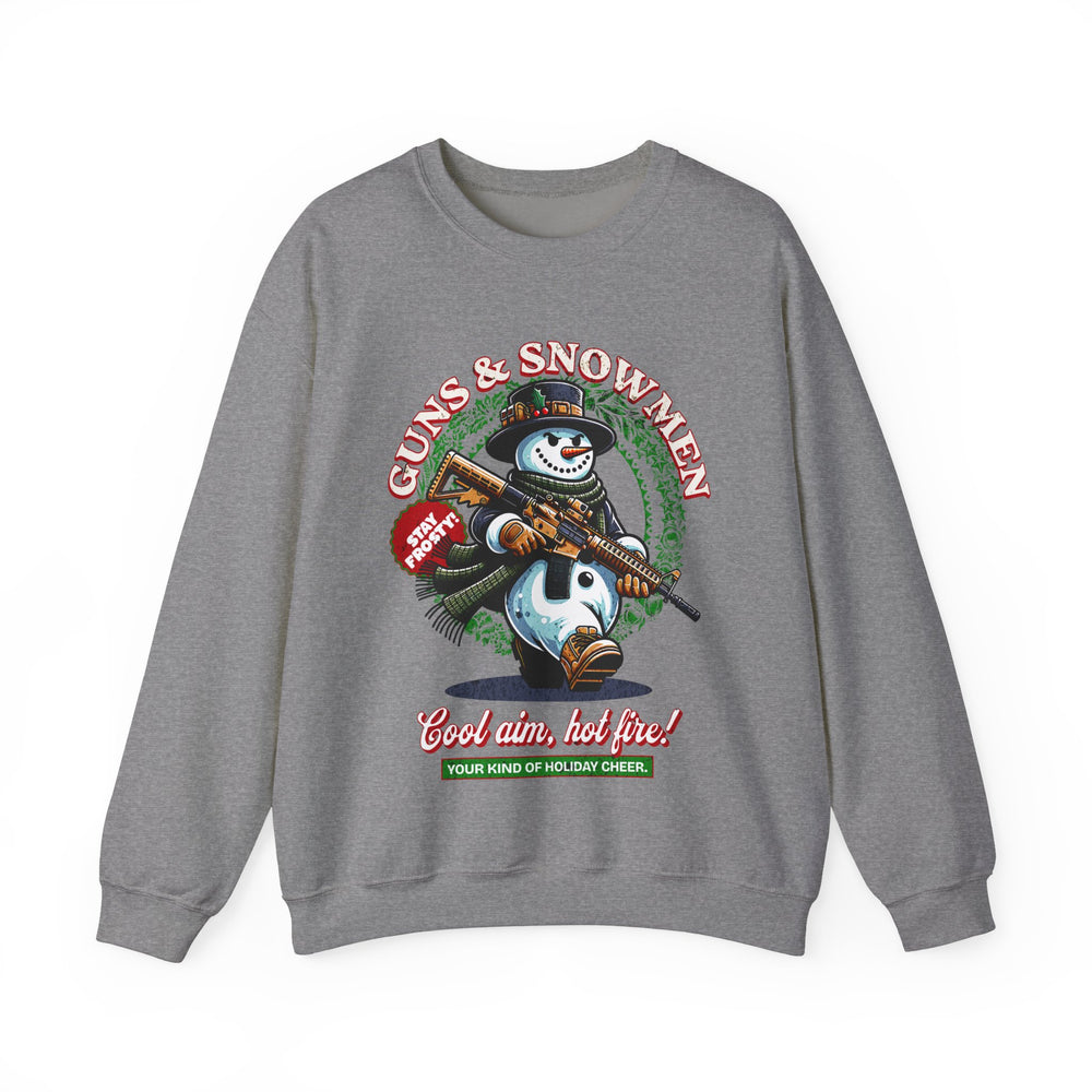 GUNS AND SNOWMEN XMAS SWEATSHIRT