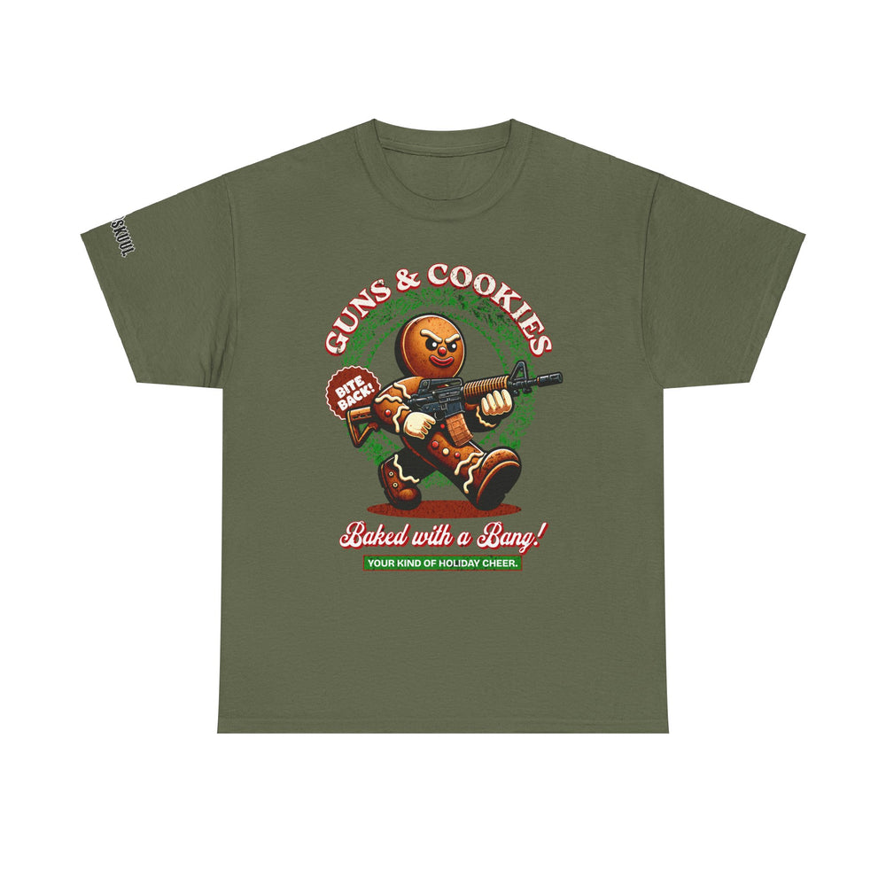 GUNS AND COOKIES XMAS T SHIRT