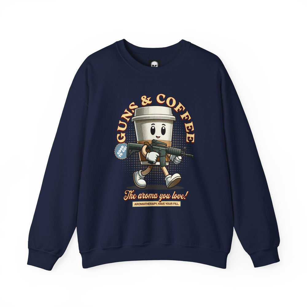 GUNS AND COFFEE VINTAGE SWEATSHIRT