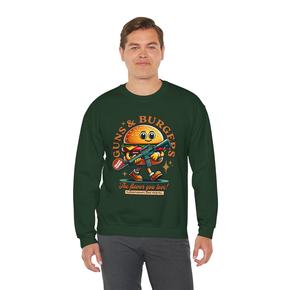 GUNS AND BURGERS VINTAGE SWEATSHIRT