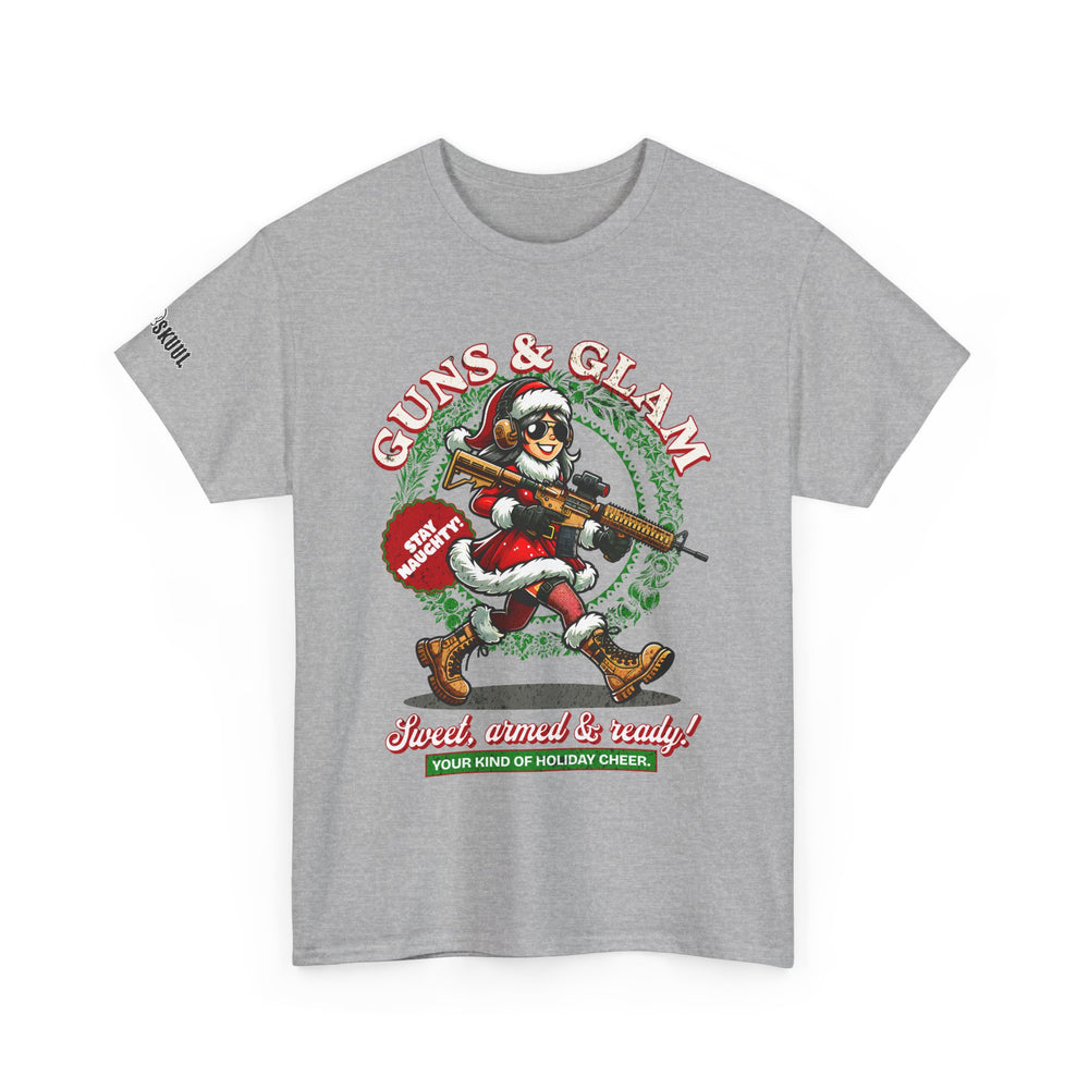 GUNS AND GLAM XMAS T SHIRT