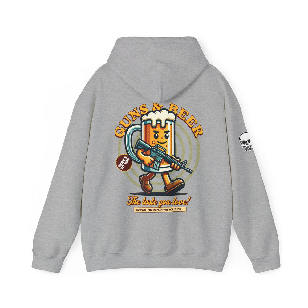 GUNS AND BEER VINTAGE HOODIE