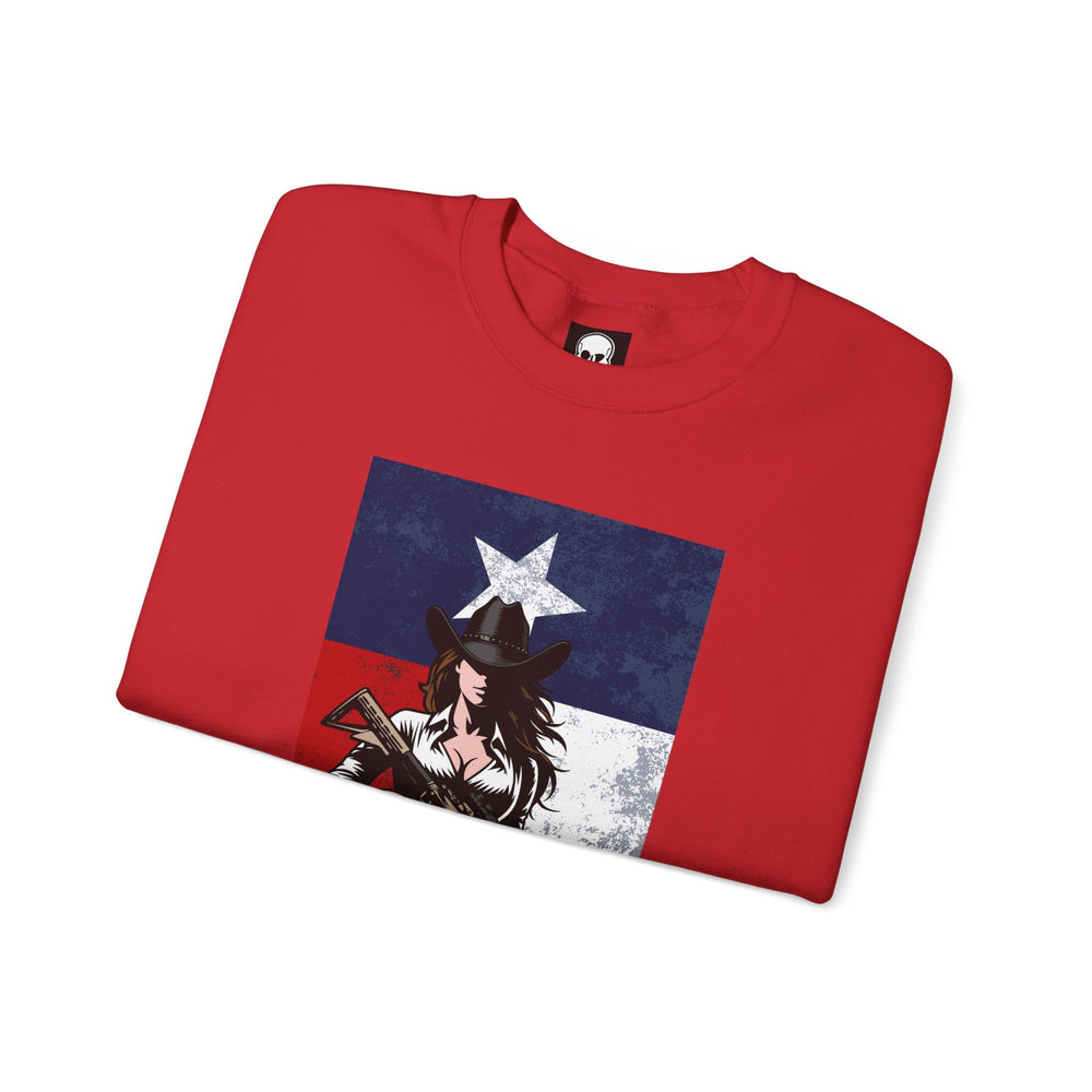 COWGIRL TEXAS FLAG SWEATSHIRT