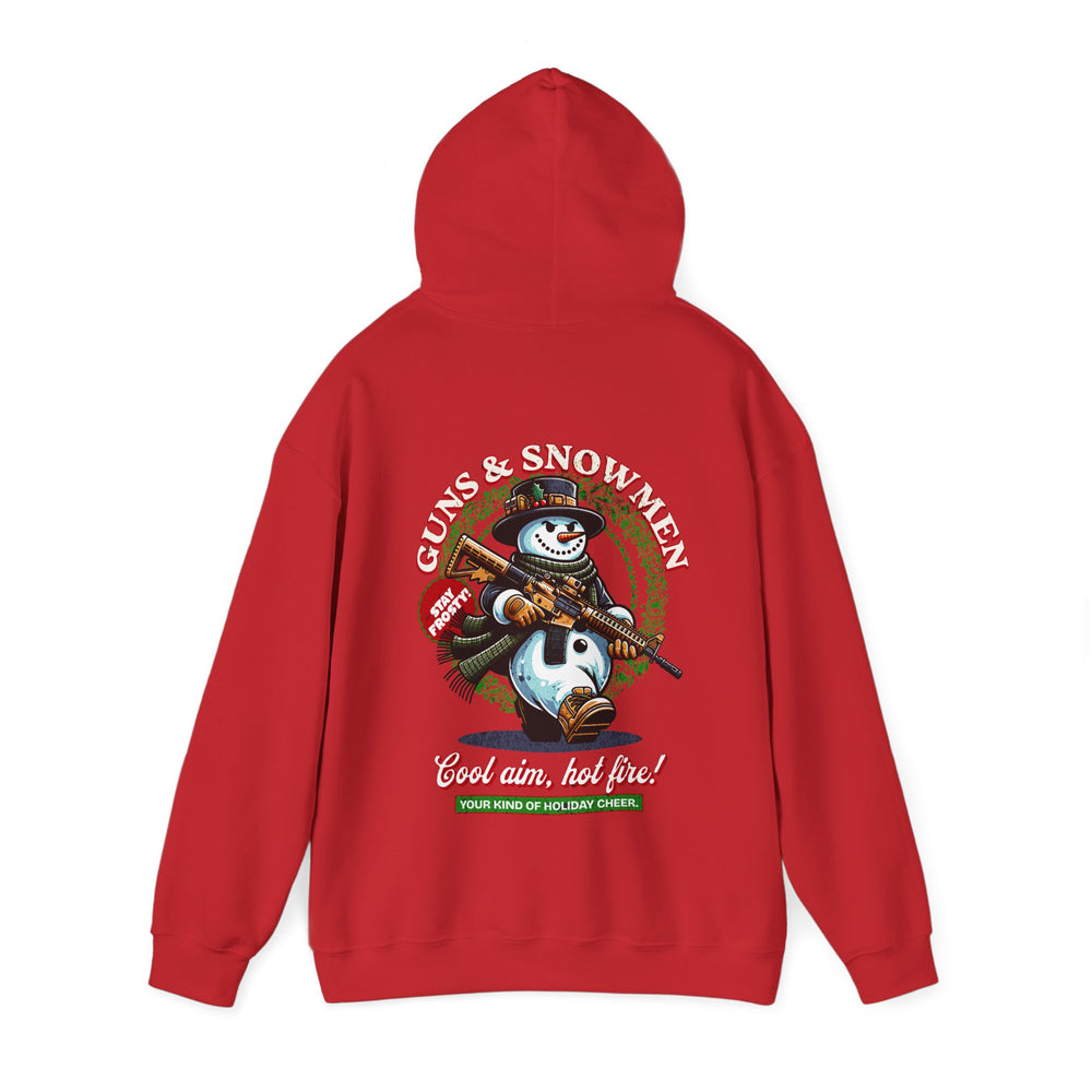 GUNS AND SNOWMEN XMAS HOODIE