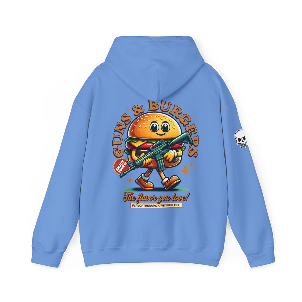 GUNS AND BURGERS VINTAGE HOODIE