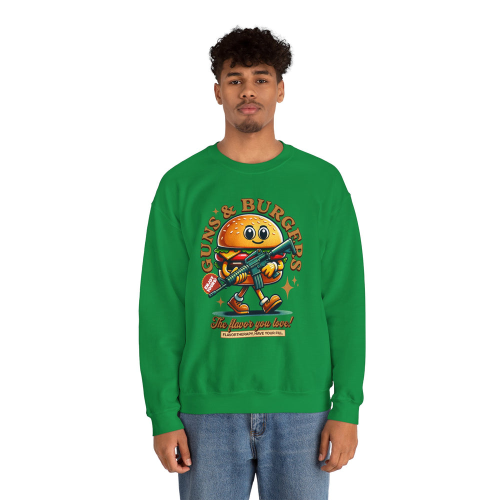 GUNS AND BURGERS VINTAGE SWEATSHIRT