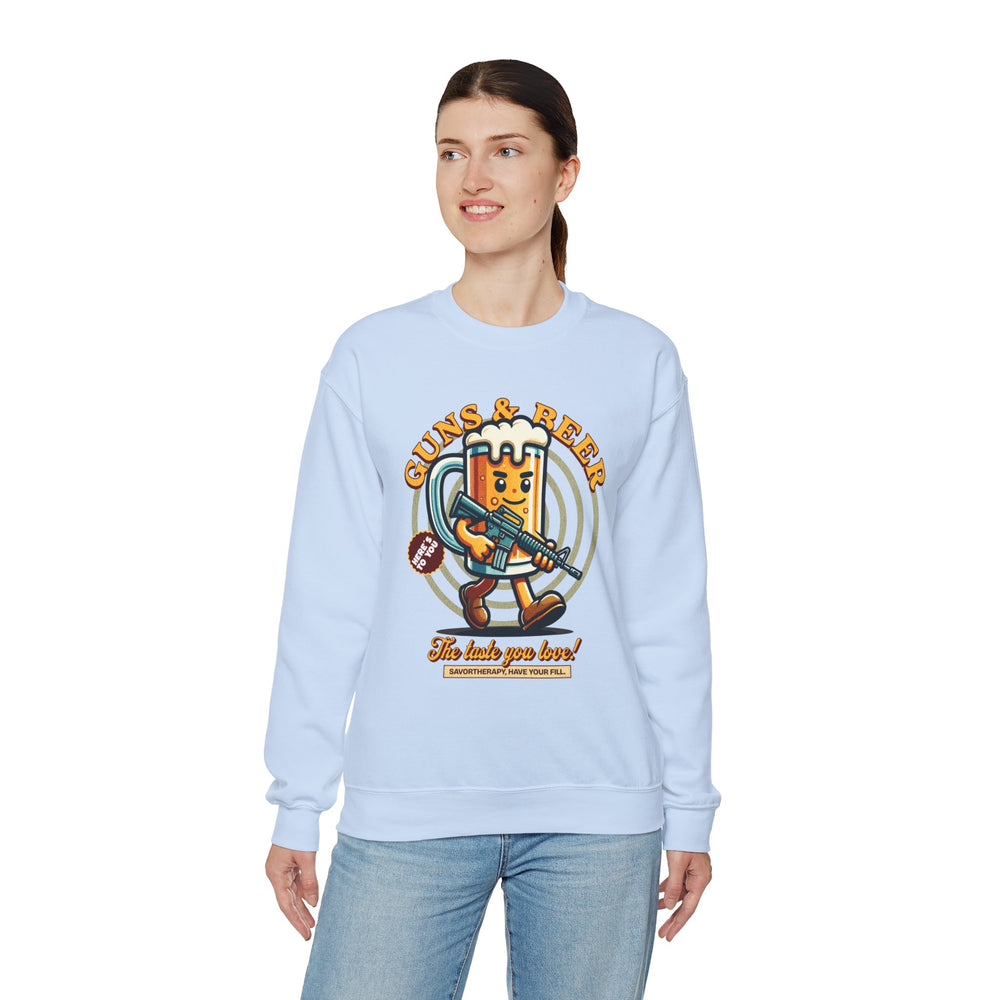 GUNS AND BEER VINTAGE SWEATSHIRT