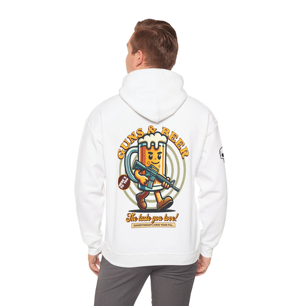 GUNS AND BEER VINTAGE HOODIE