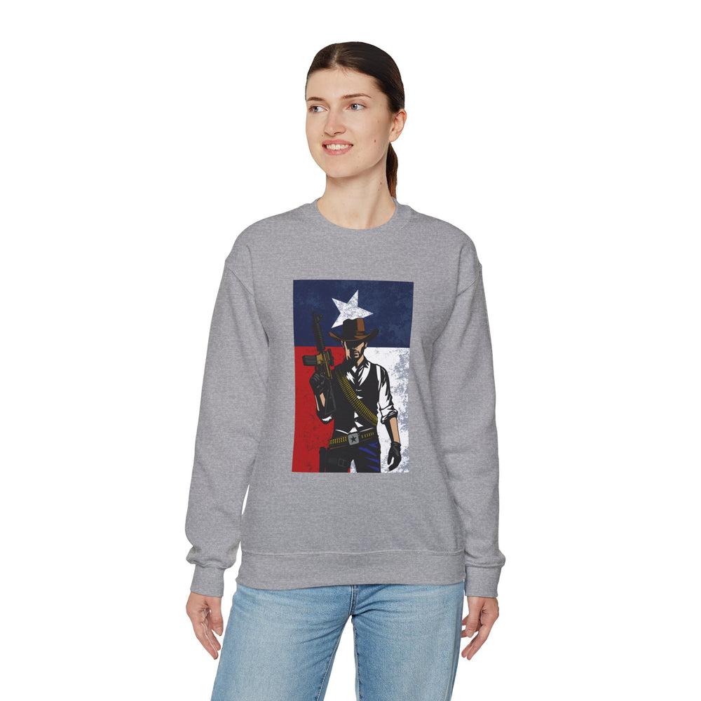 COWBOY TEXAS FLAG SWEATSHIRT