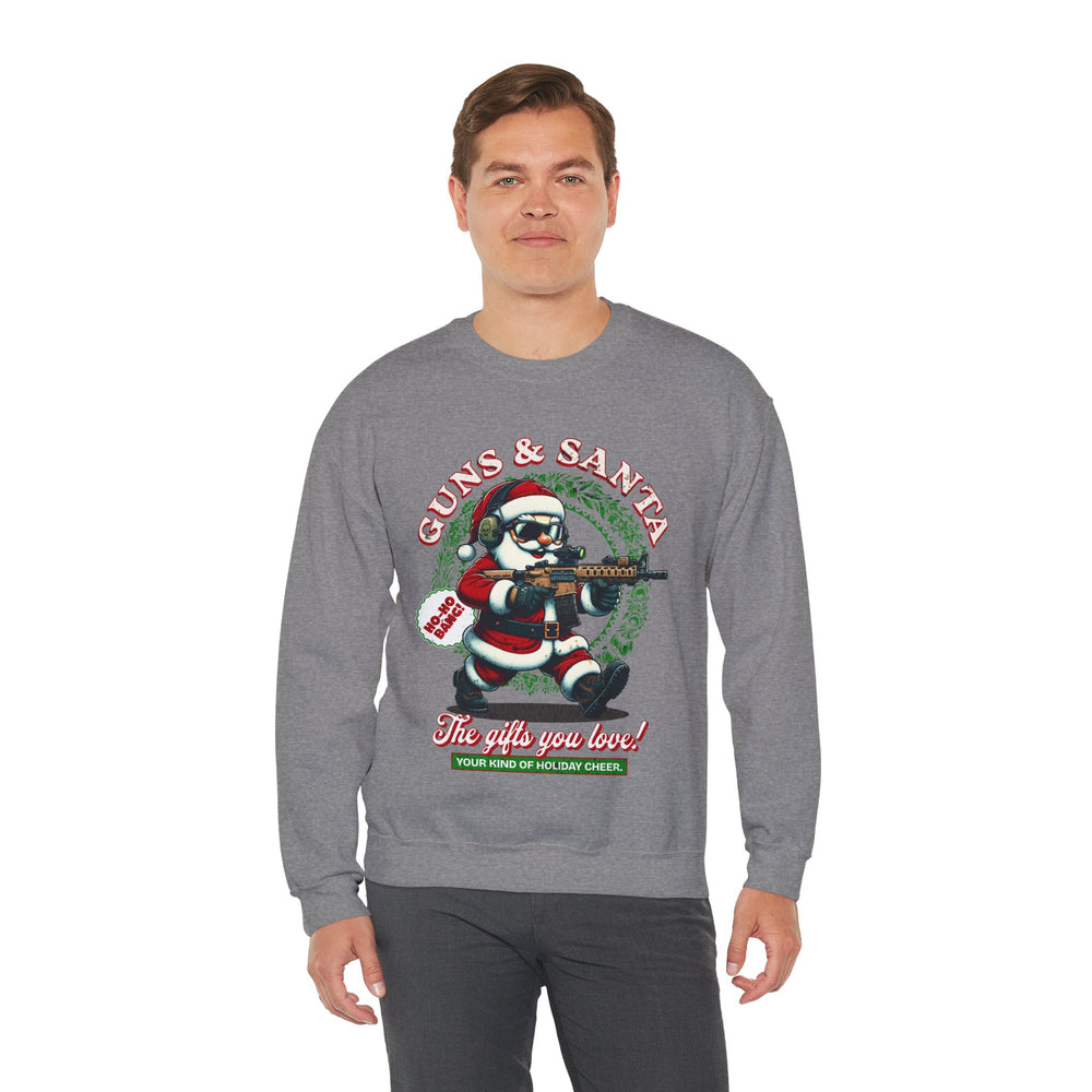 GUNS AND SANTA SWEATSHIRT