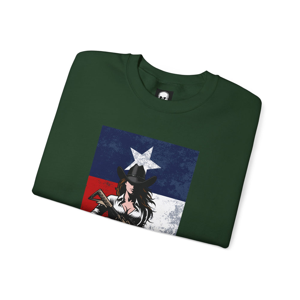 COWGIRL TEXAS FLAG SWEATSHIRT