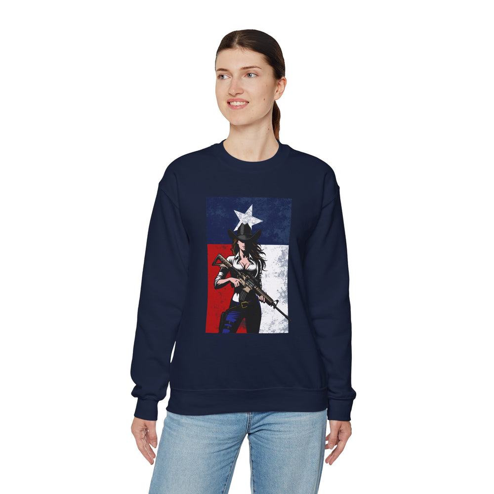 COWGIRL TEXAS FLAG SWEATSHIRT