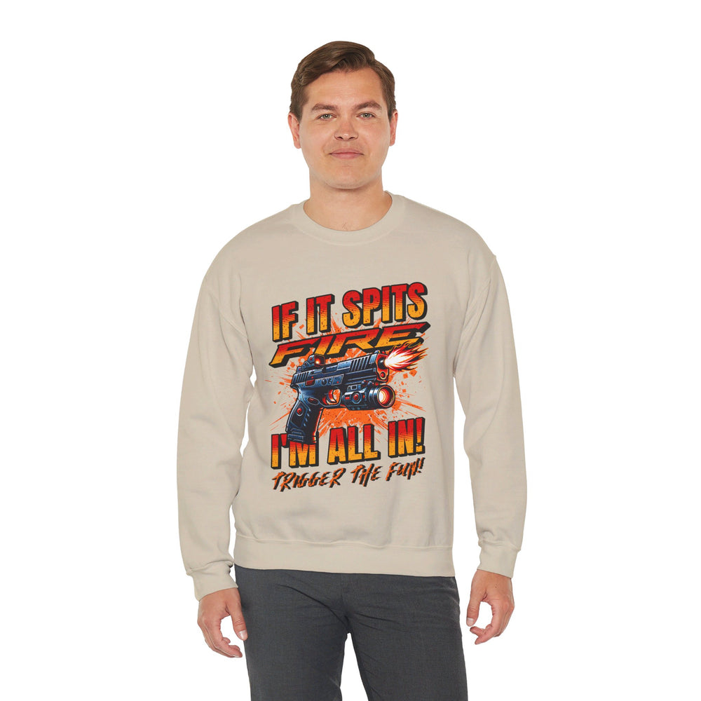 TACTICAL GUN SPITTING SWEATSHIRT