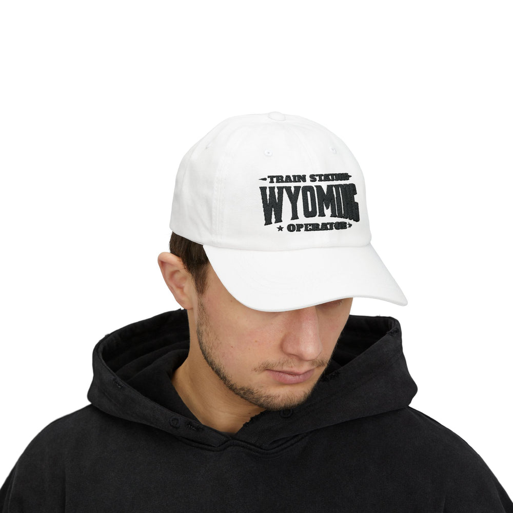 TRAIN STATION WYOMING DAD CAP