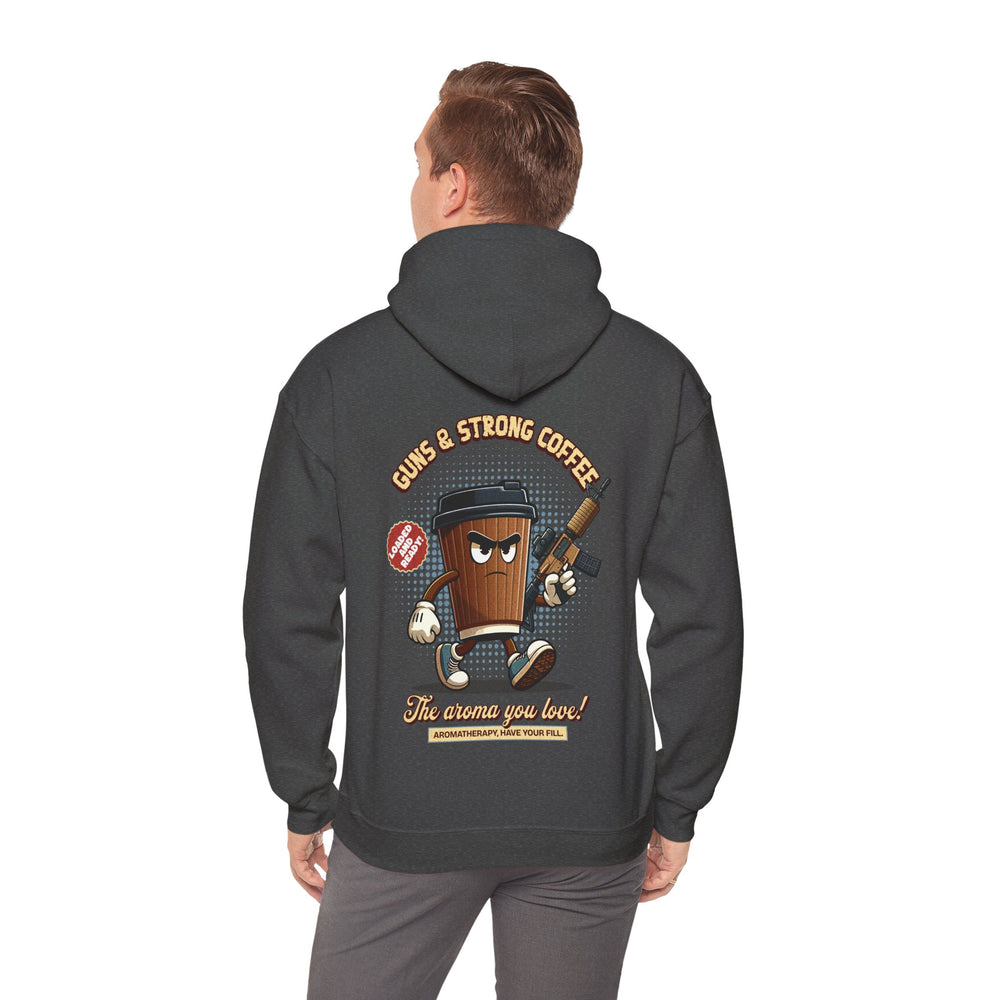 GUNS AND STRONG COFFEE HOODIE