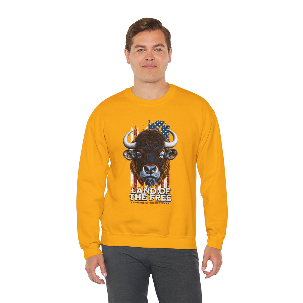 LAND OF THE FREE BISON SWEATSHIRT