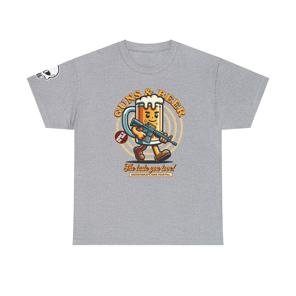 GUNS AND BEER VINTAGE T SHIRT