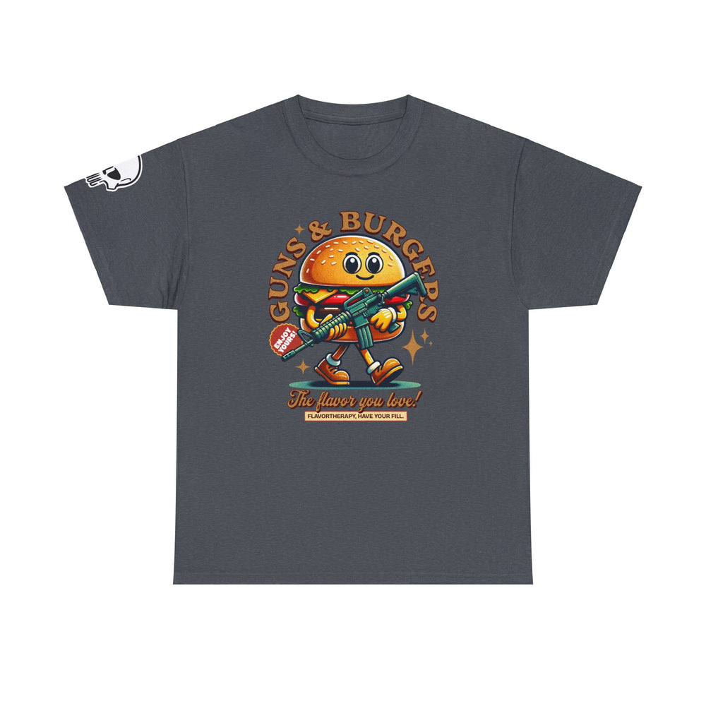 GUNS AND BURGERS VINTAGE T SHIRT