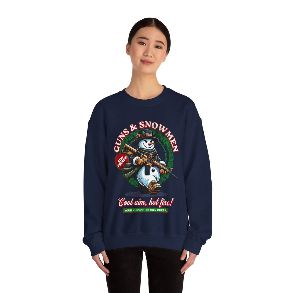 GUNS AND SNOWMEN XMAS SWEATSHIRT