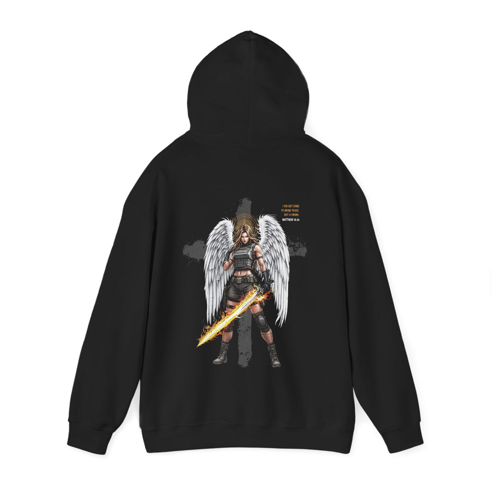 FEMALE ARCHANGEL MATTHEW 10:34 HOODIE