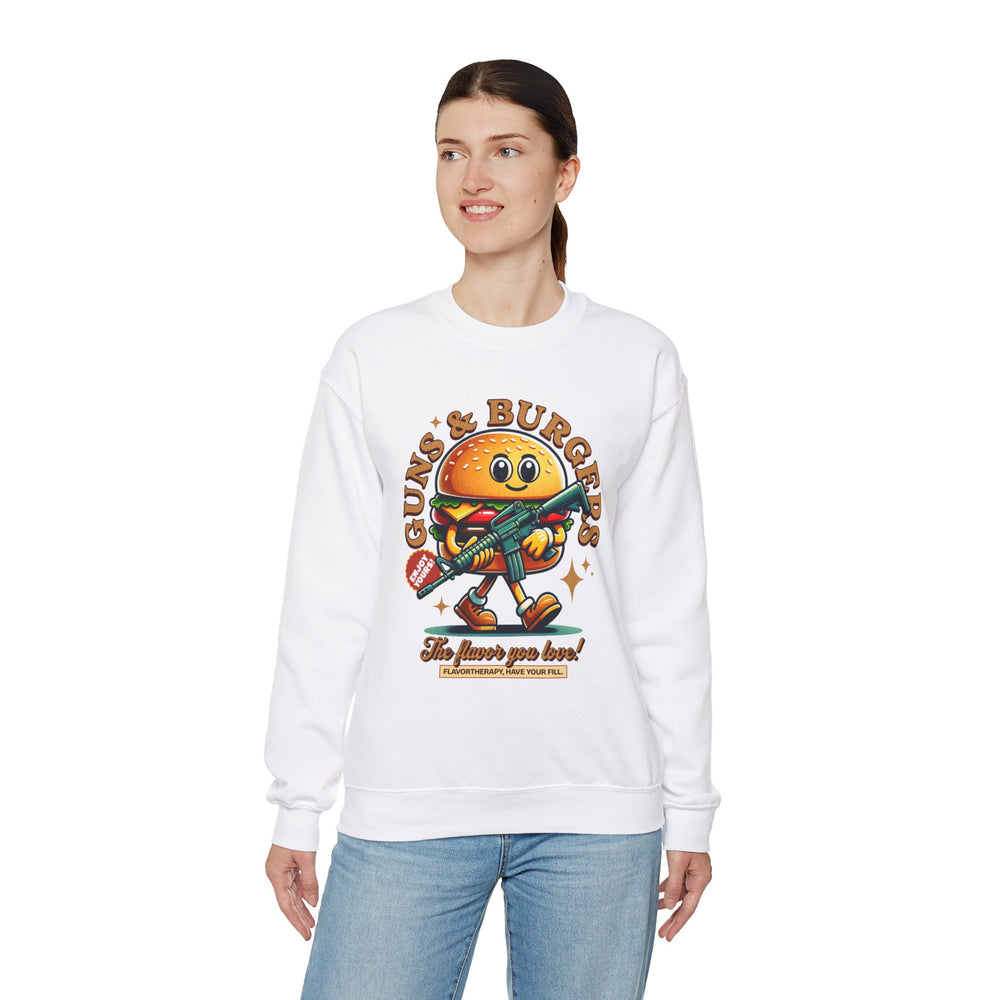 GUNS AND BURGERS VINTAGE SWEATSHIRT