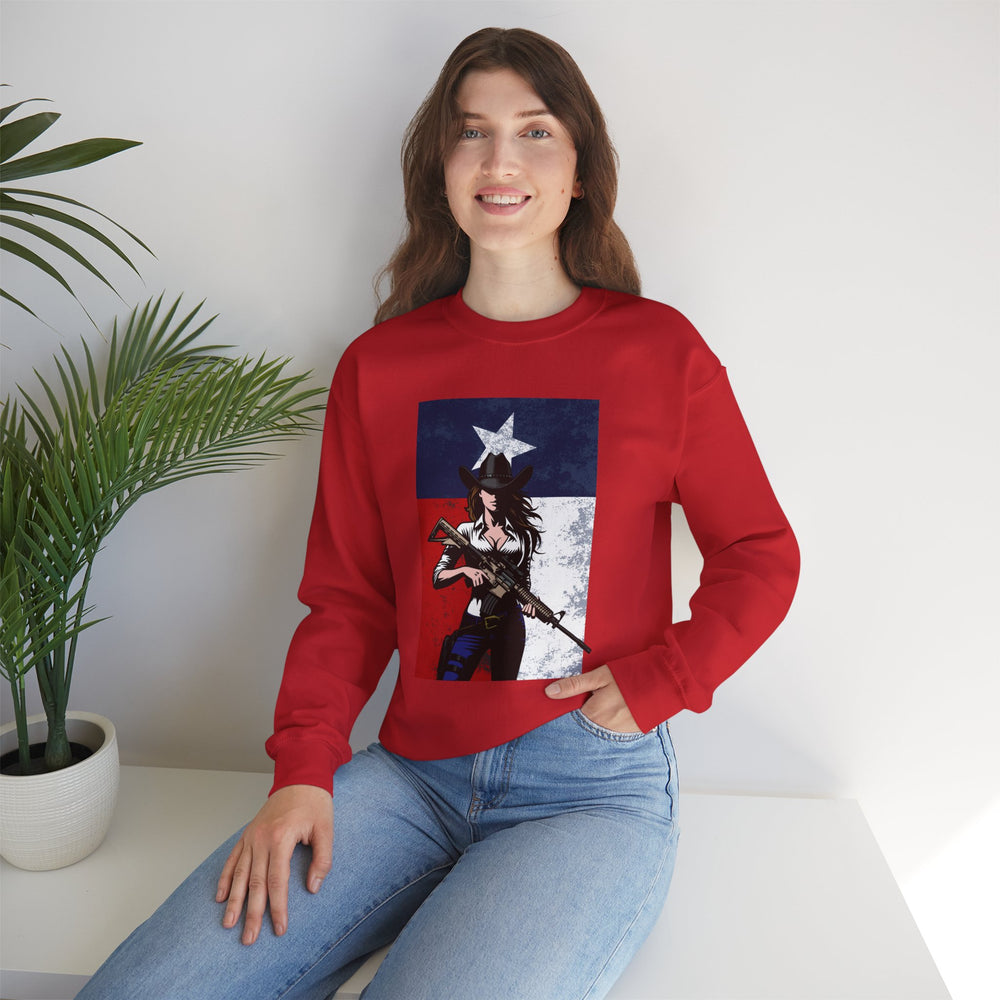 COWGIRL TEXAS FLAG SWEATSHIRT