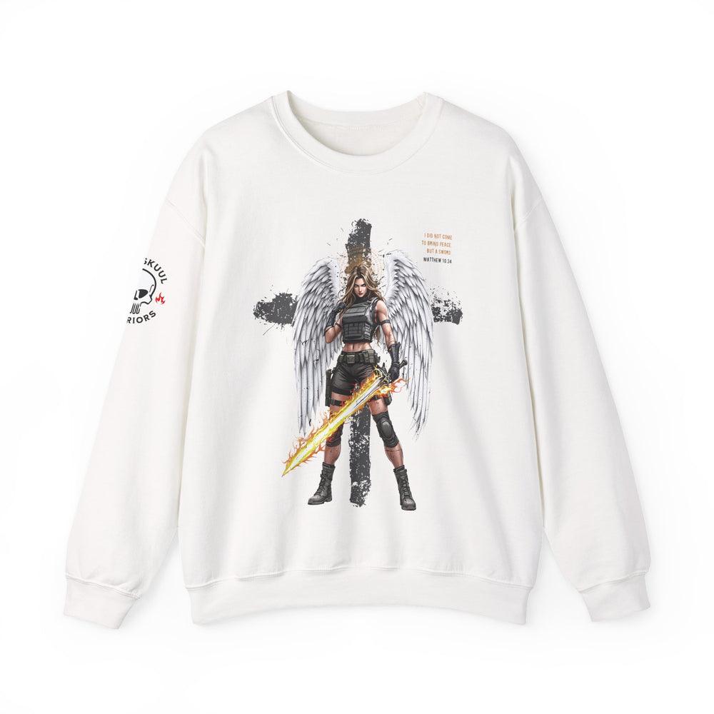 FEMALE ARCHANGEL MATTHEW 10:34 SWEATSHIRT